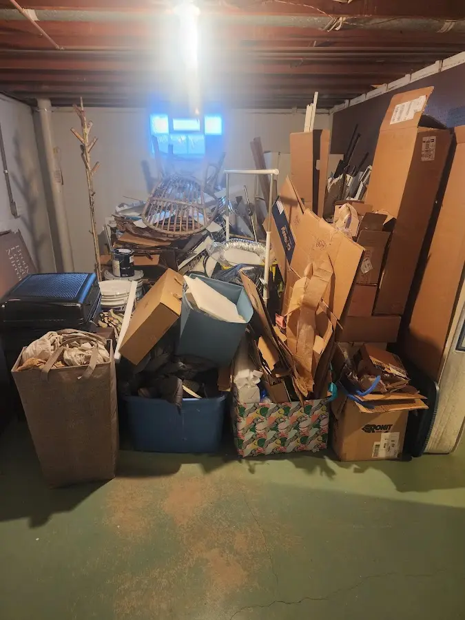 Roll-off dumpster container at job site for 20 Yard Dumpster Rental in Glenwood